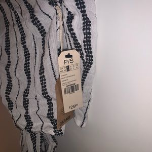 Brand new white wrap shirt from garage size small